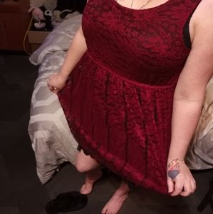 Red and black lace dress sz xl from rue 21